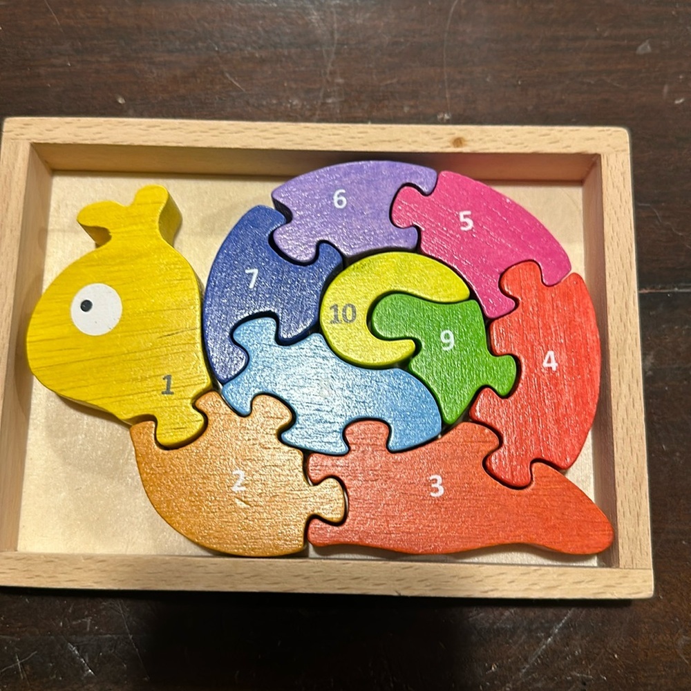 Begin Again Small Number Snail - learning puzzle